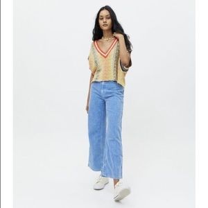 Blue straight leg corduroy urban outfitters pants